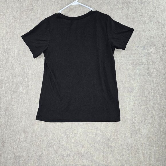 Way To Celebrate Halloween Cat Face T-Shirt Medium Black Polyester Cotton M - Picture 2 of 6